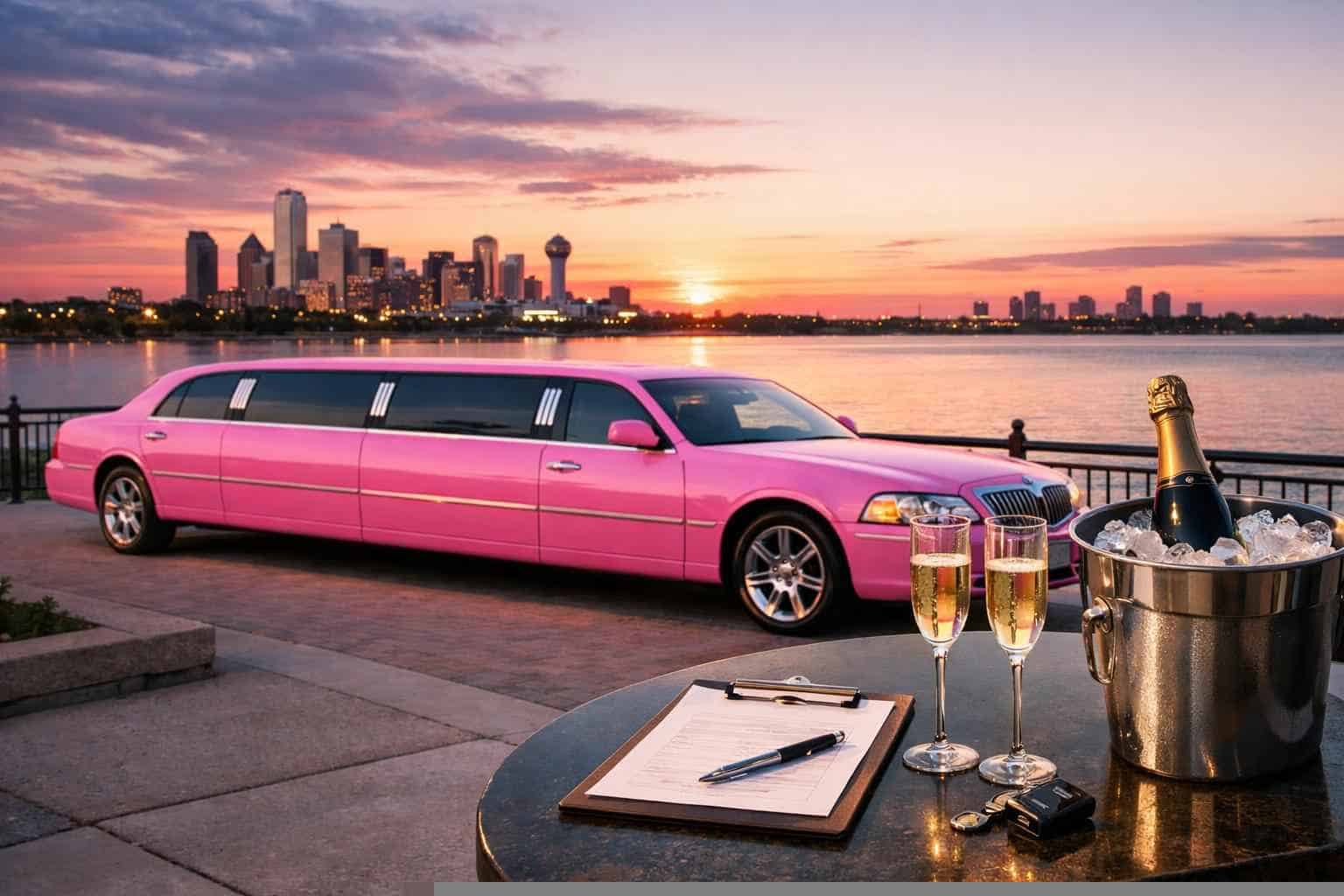 Pink Limo Rental Prices in Rowlett TX