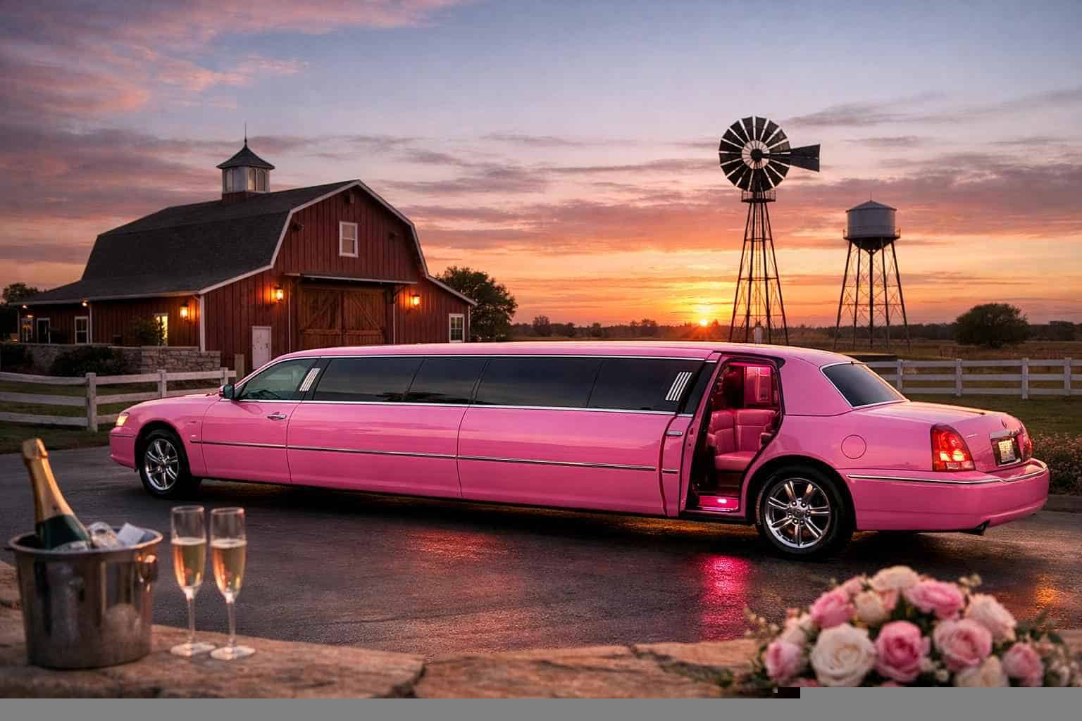 Pink Limo Rental Services in Celina Texas