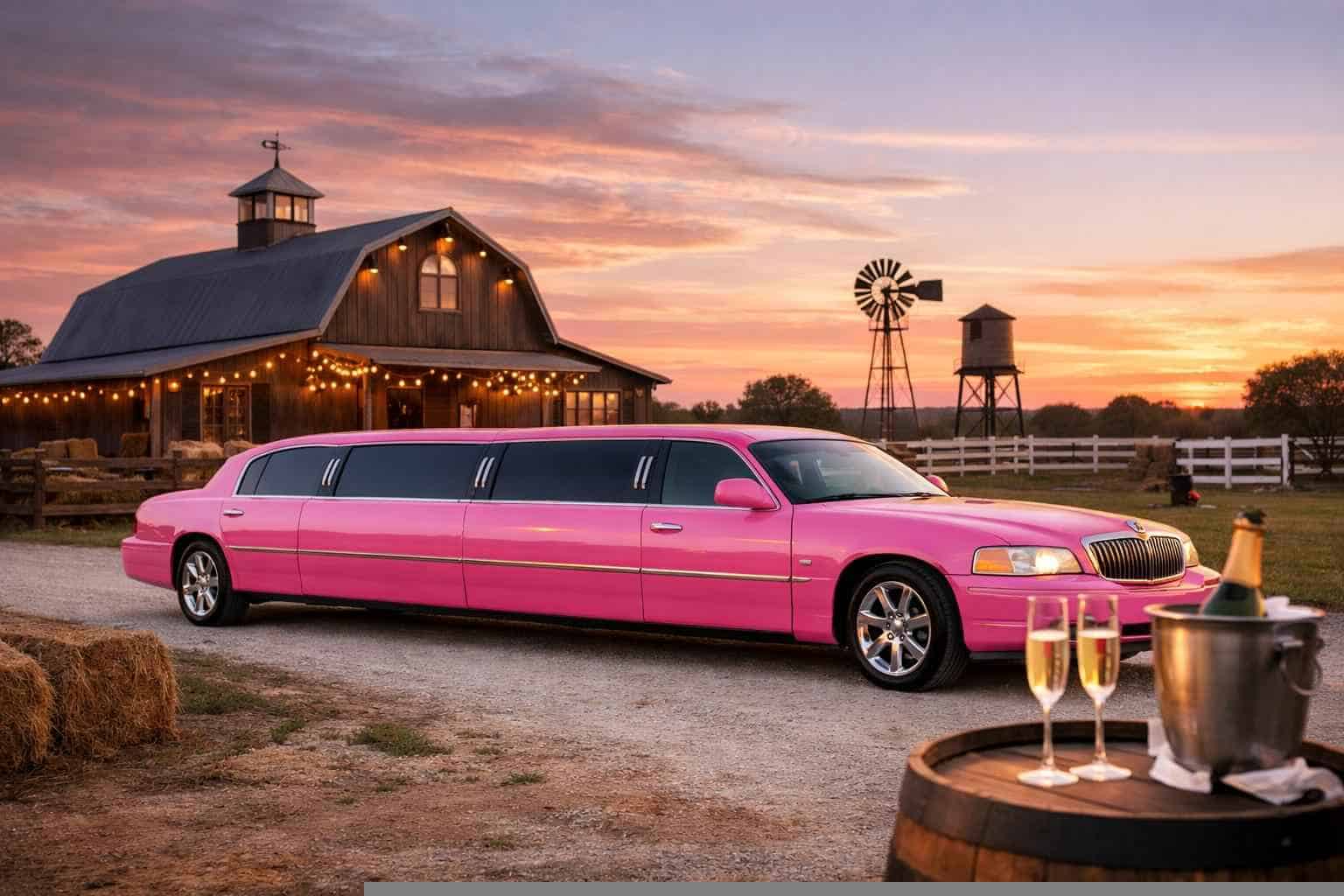 Pink Limousines in Celina Texas