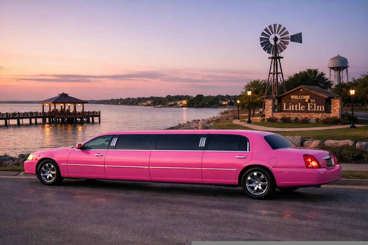 Pink Limousines in Little Elm Texas