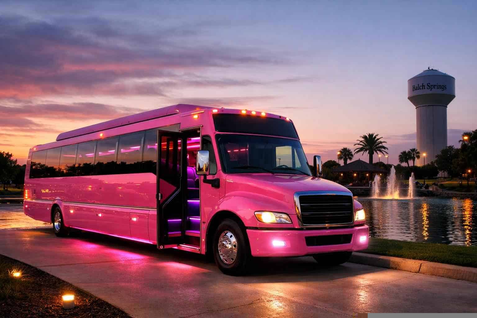 Pink Party Bus Rental Balch Springs TX
