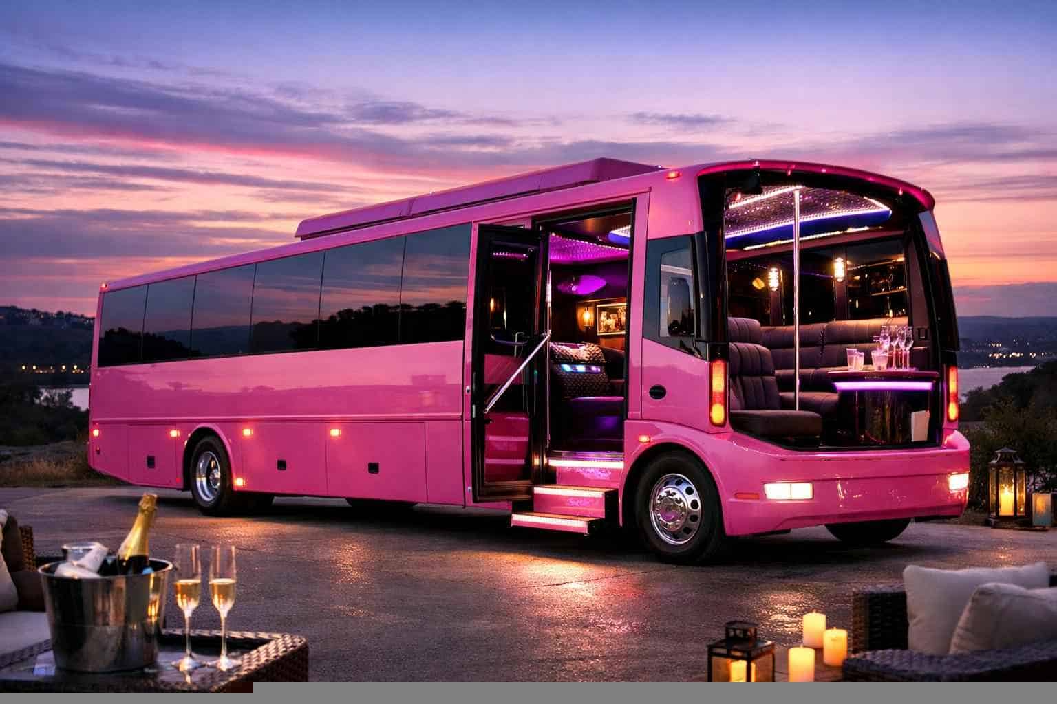 Pink Party Bus Rental Cedar Hill TX