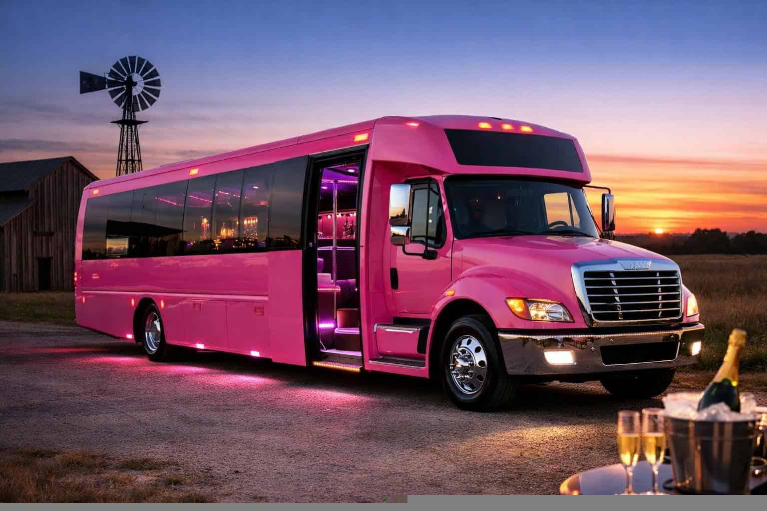 Pink Party Bus Rental Celina TX