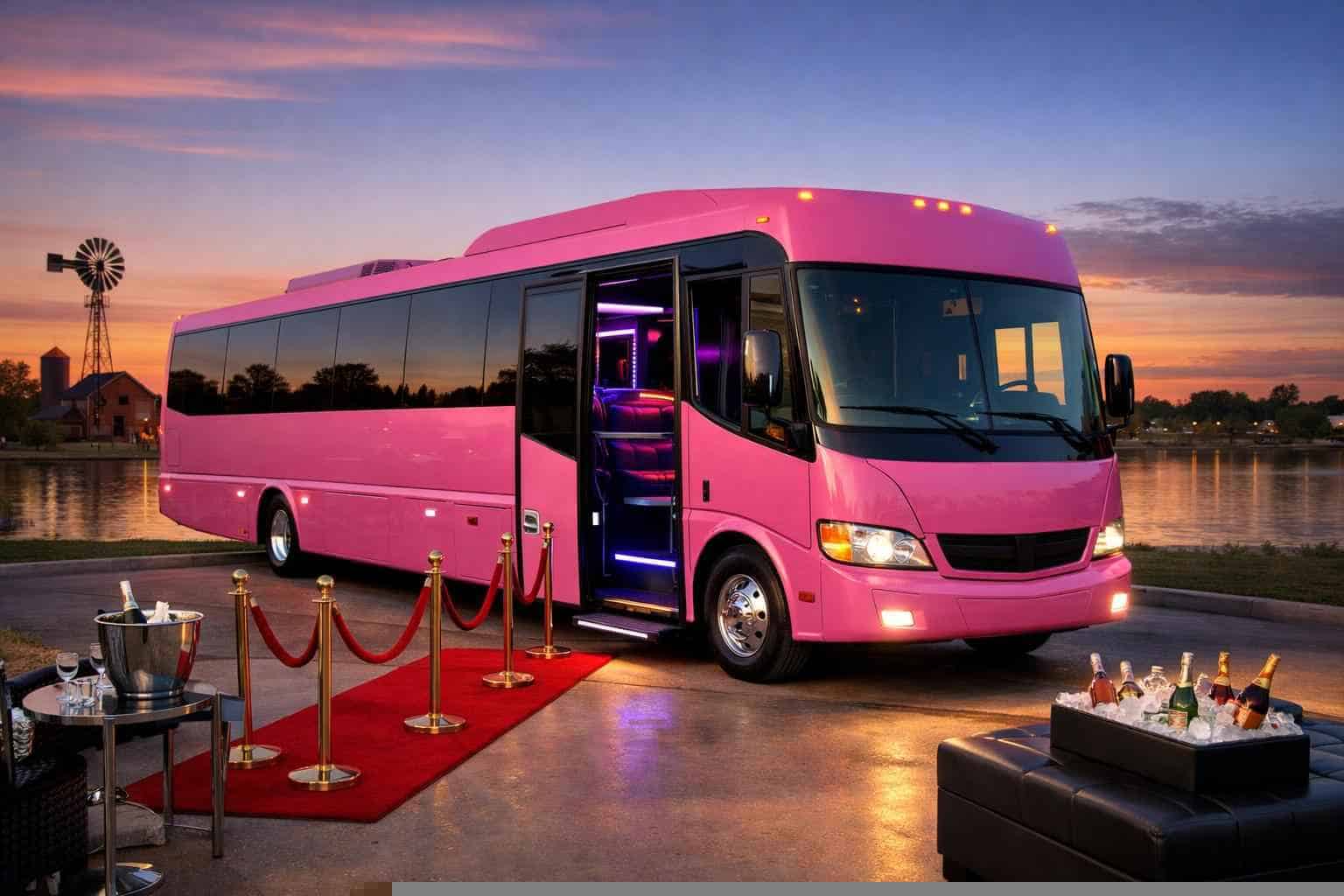 Pink Party Bus Rental Grand Prairie TX
