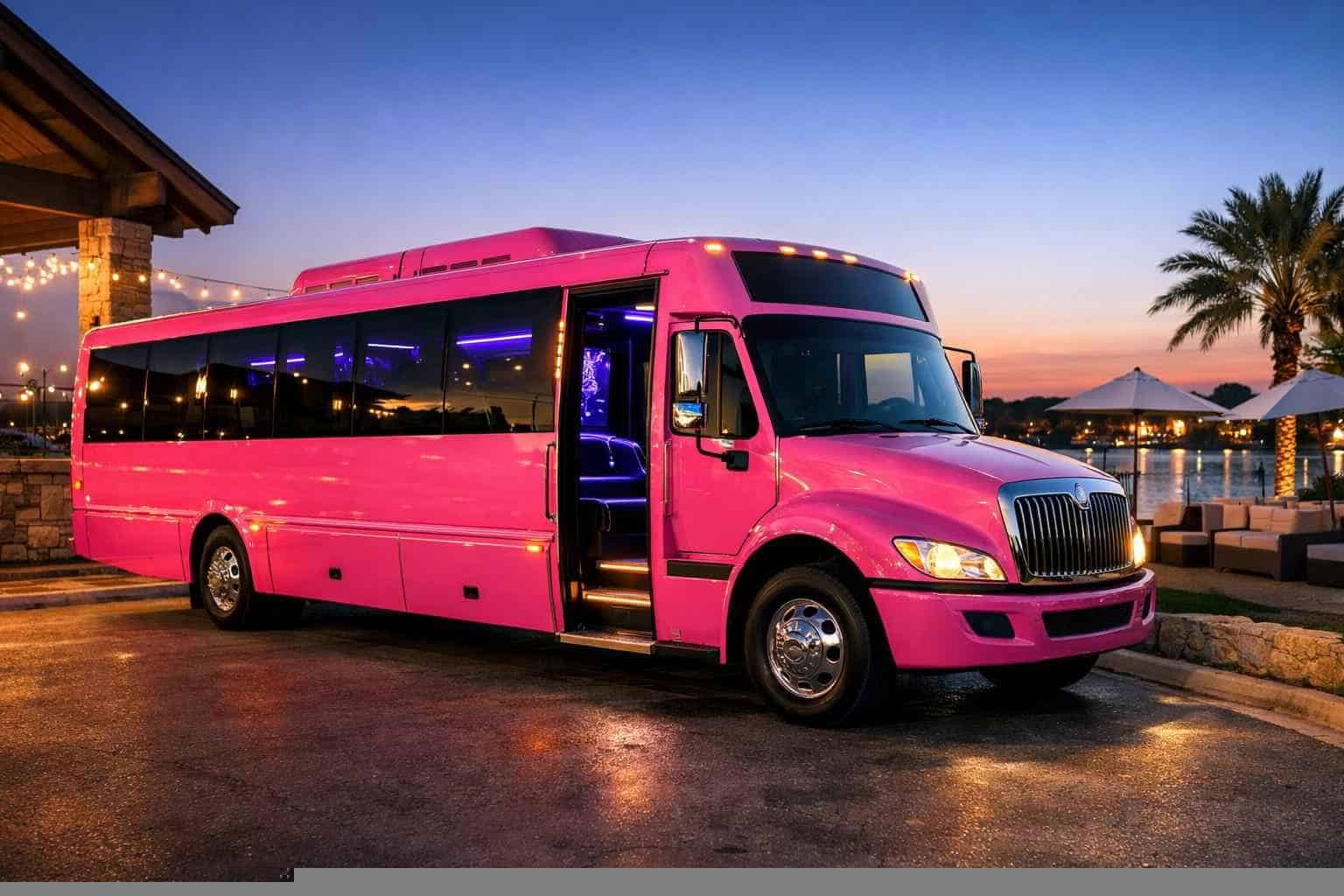 Pink Party Bus Rental Little Elm TX