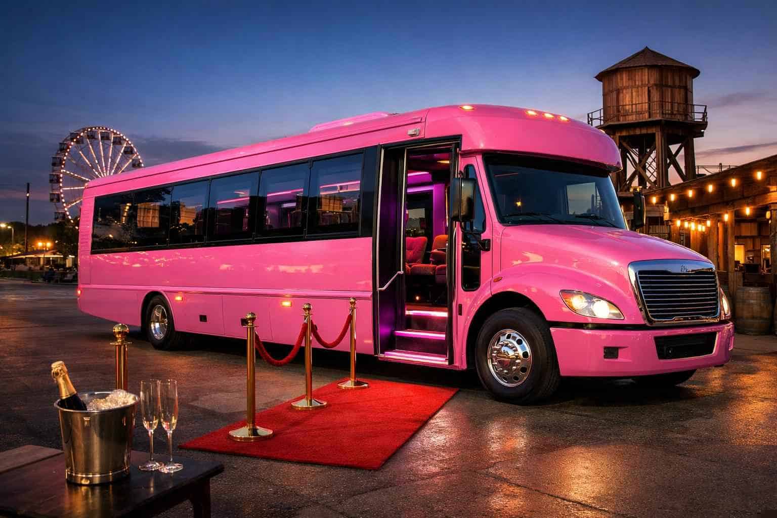 Pink Party Bus Rental Mesquite TX