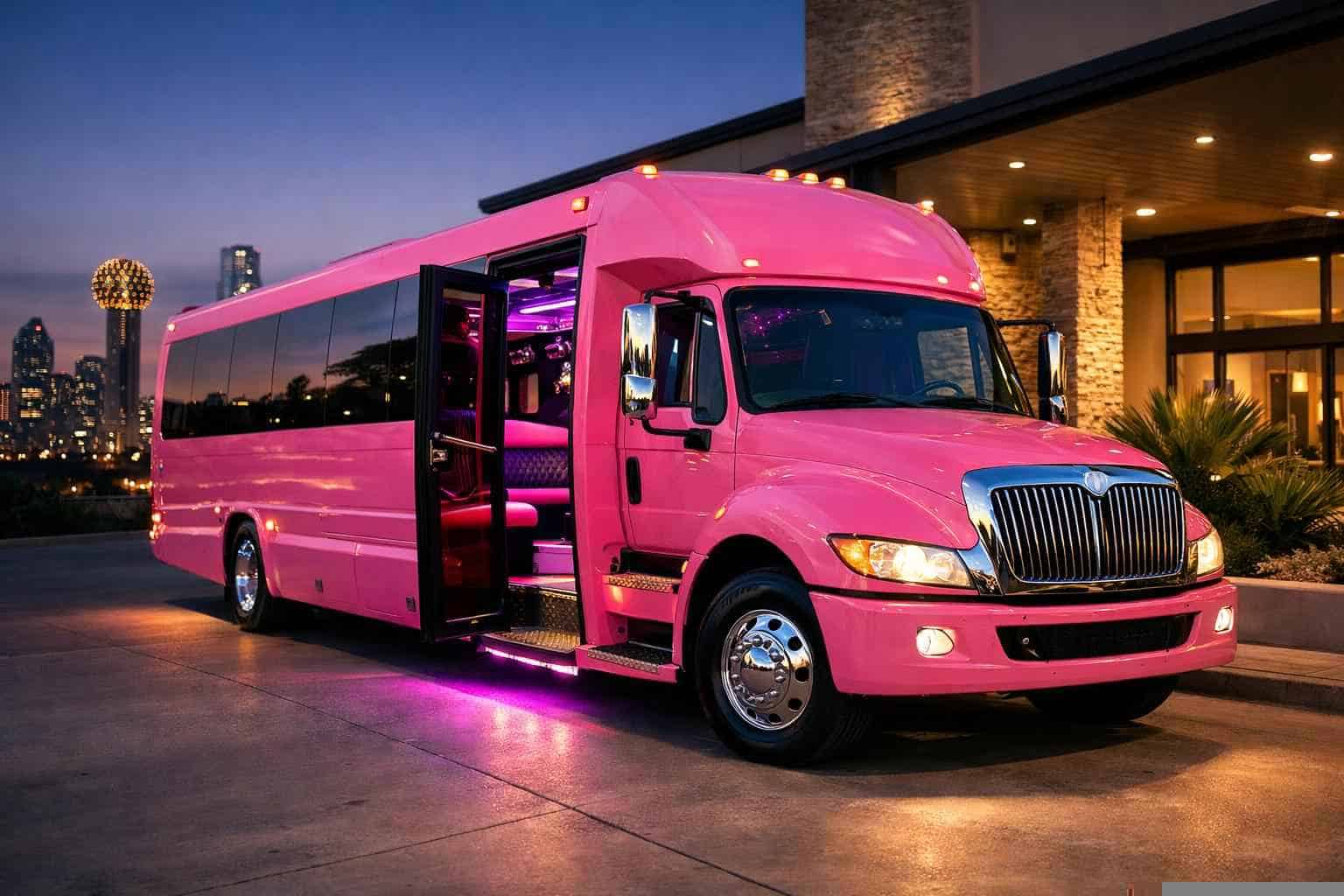 Pink Party Bus Rental Near Me Duncanville TX