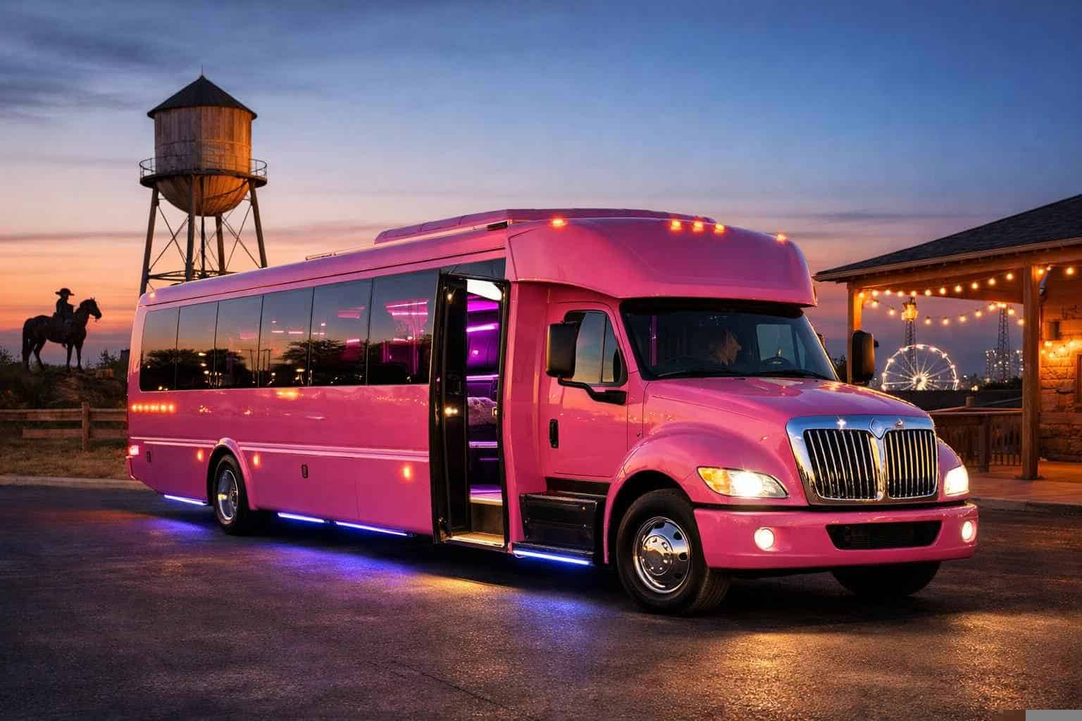 Pink Party Bus Rental Near Me Mesquite TX