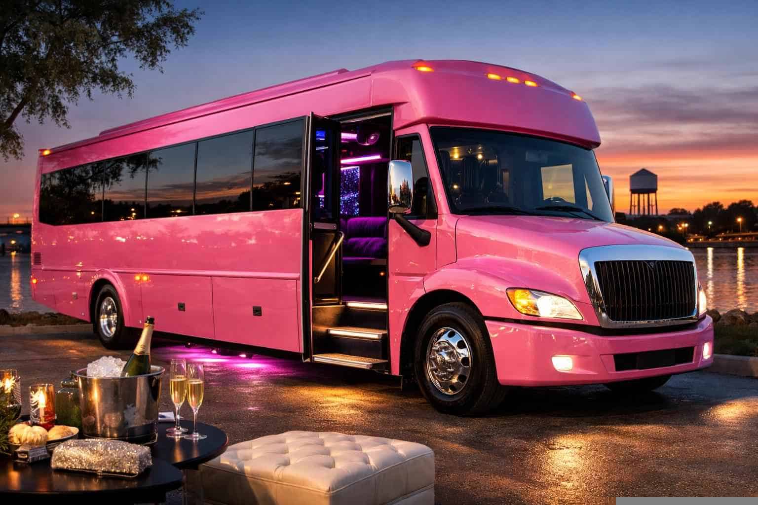 Pink Party Bus Rental Near Me Rowlett TX