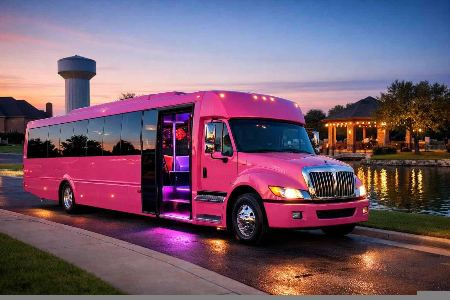 Pink Party Bus Rental Near Me Sachse TX