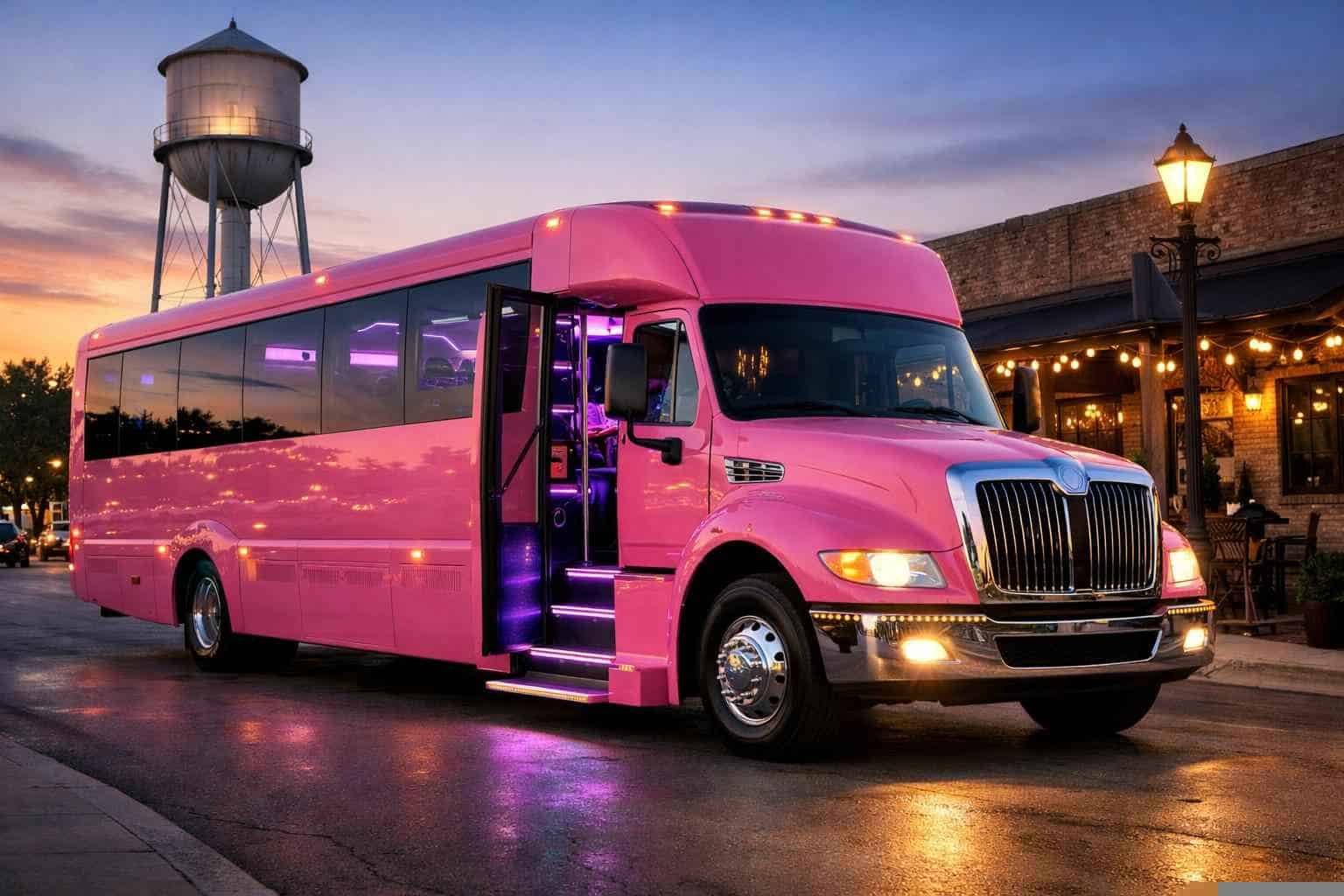 Pink Party Bus Rental Near Me Wylie TX