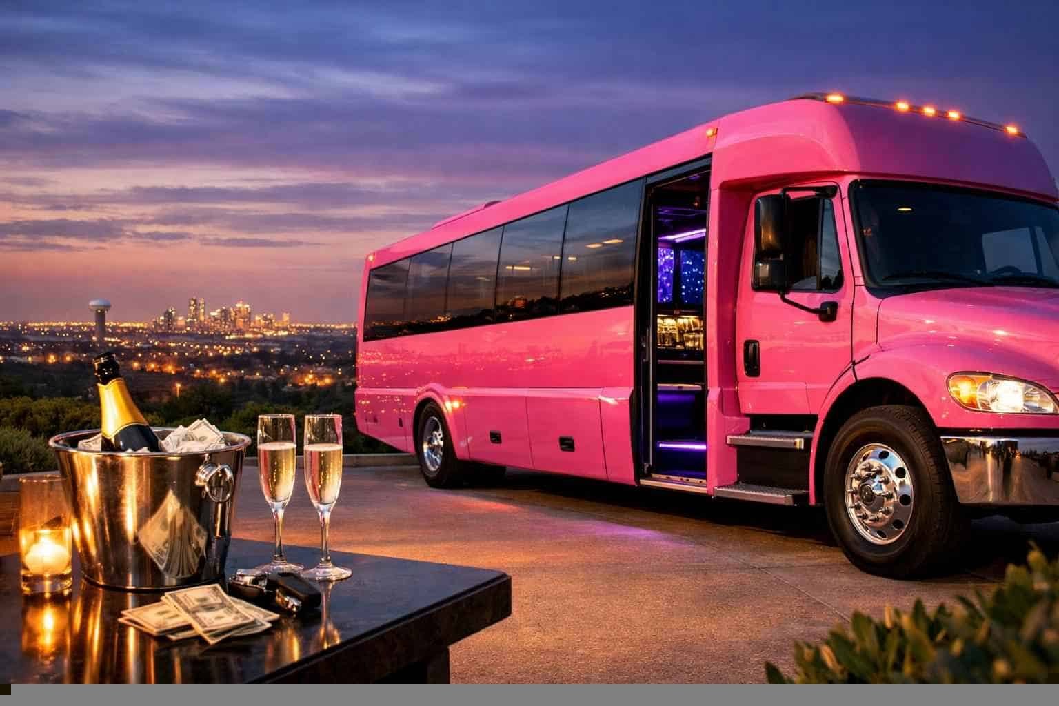 Pink Party Bus Rental Prices in Cedar Hill TX