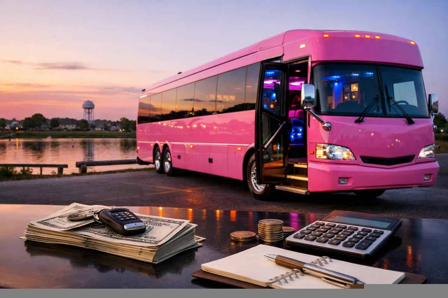 Pink Party Bus Rental Prices in Wylie TX