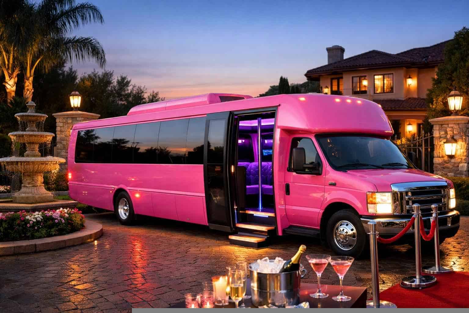 Pink Party Bus Rental Prosper TX