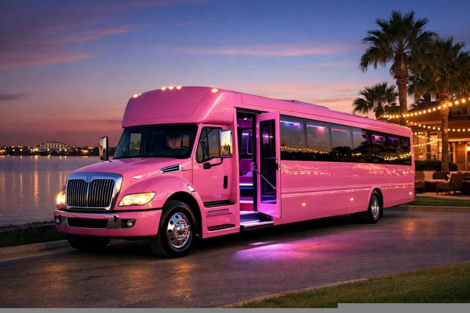 Pink Party Bus Rental Services in Rowlett Texas