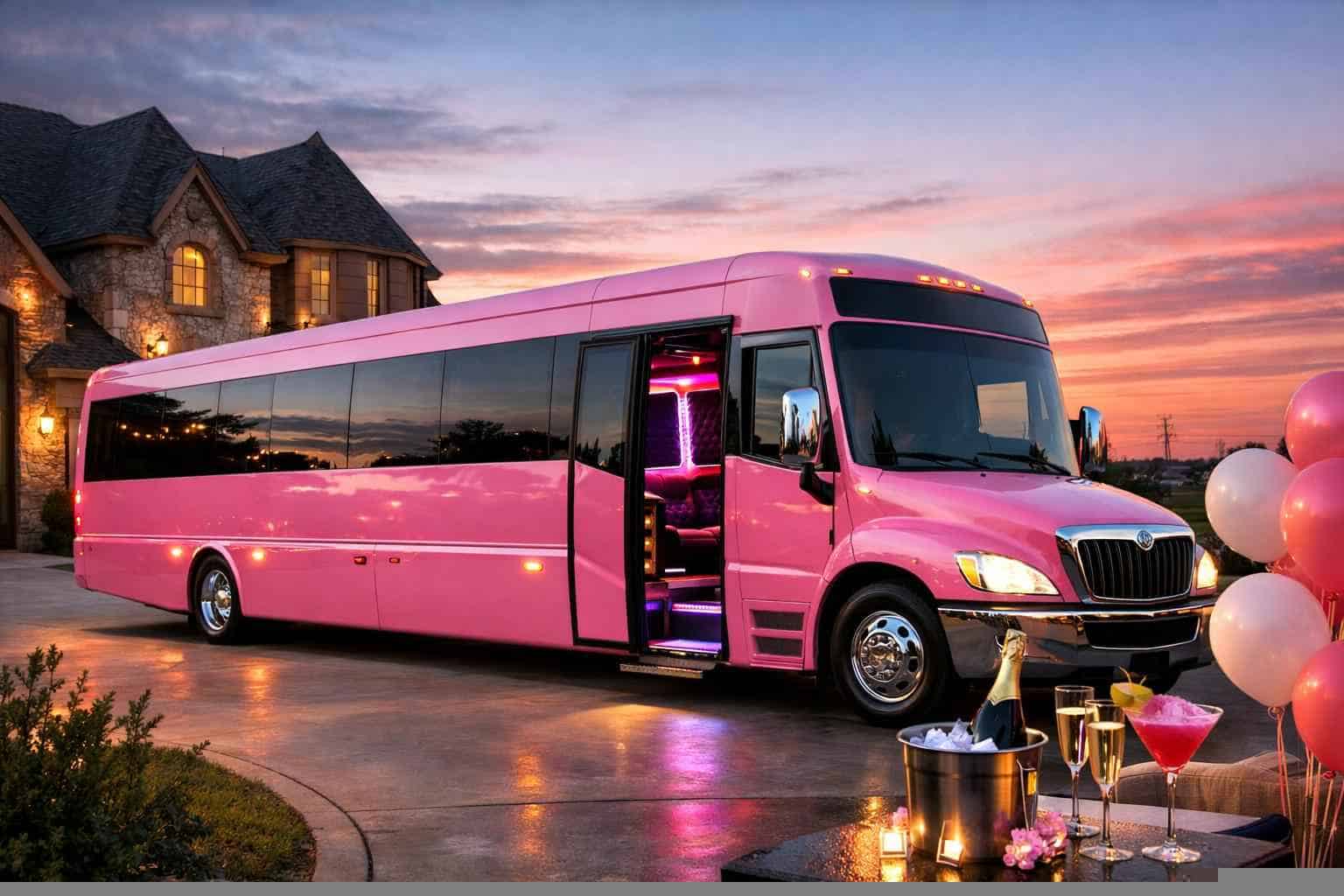 Pink Party Bus Rental Services in Sachse Texas