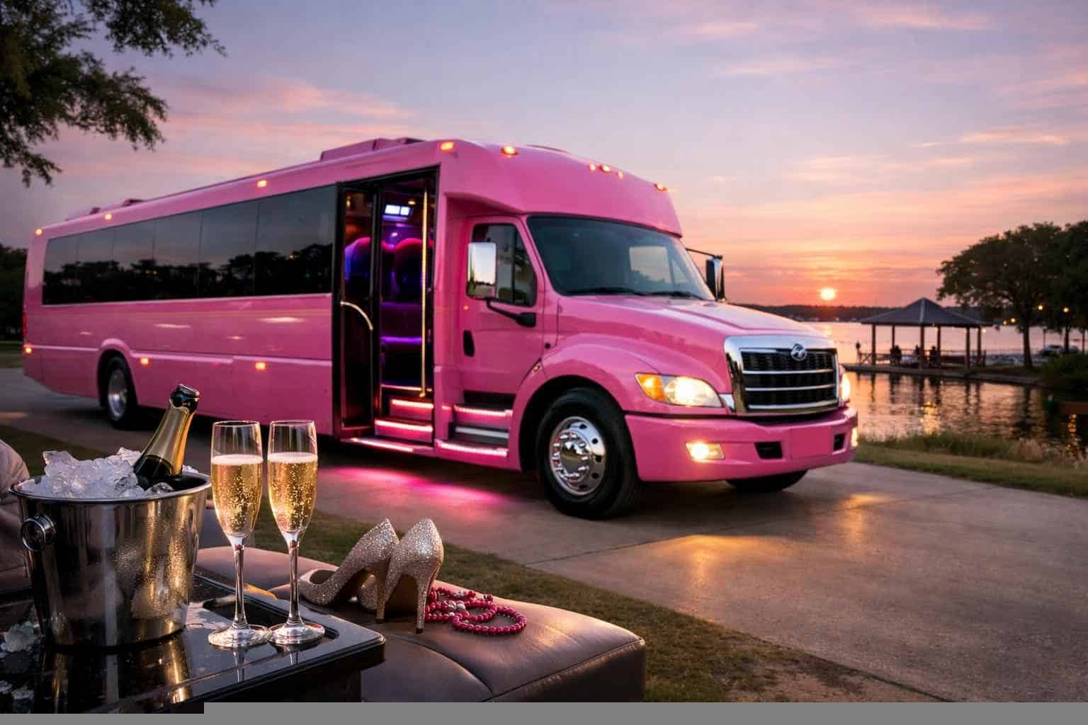 Pink Party Bus Rental Services in Wylie Texas