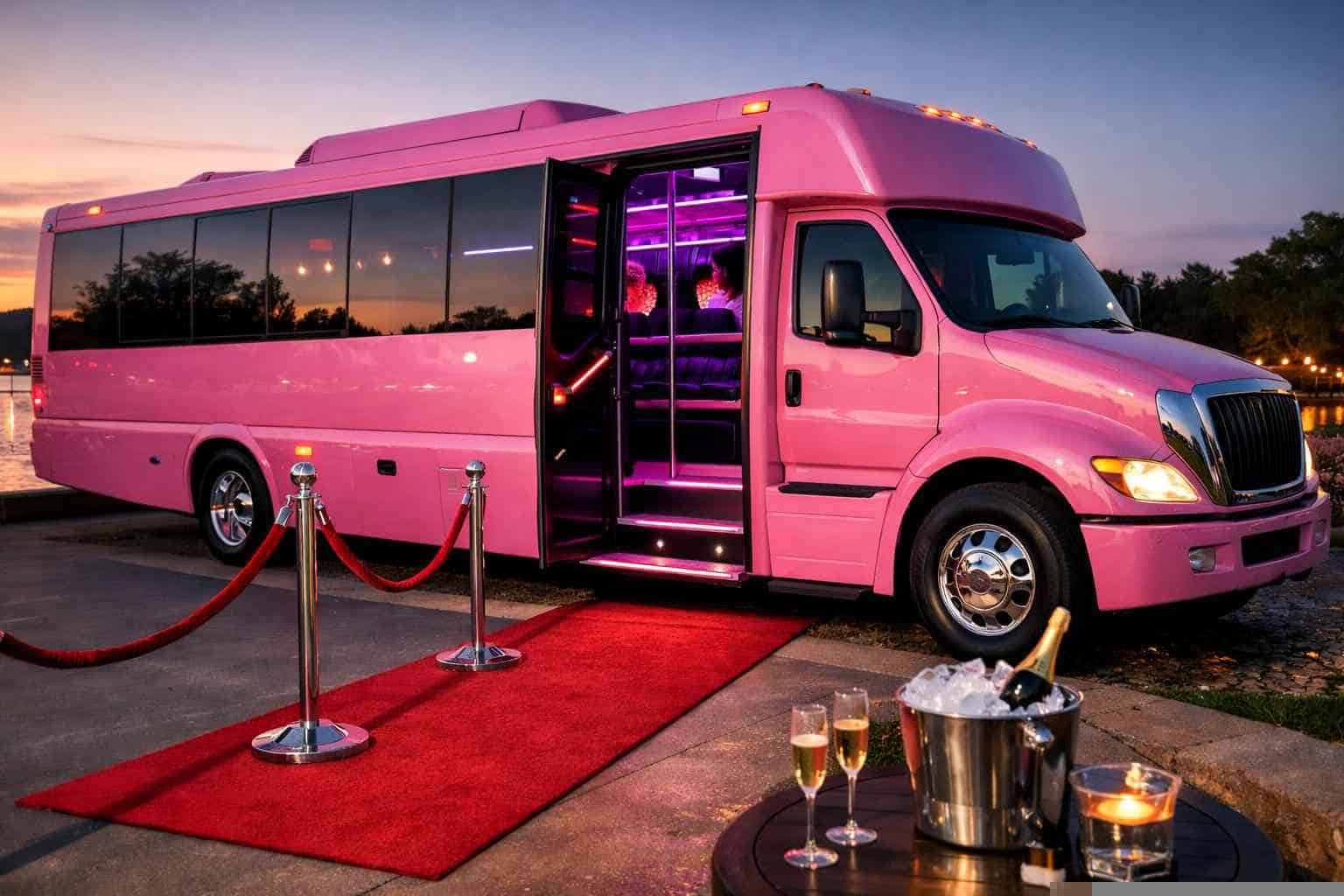 Pink Party Bus Rental Wylie TX
