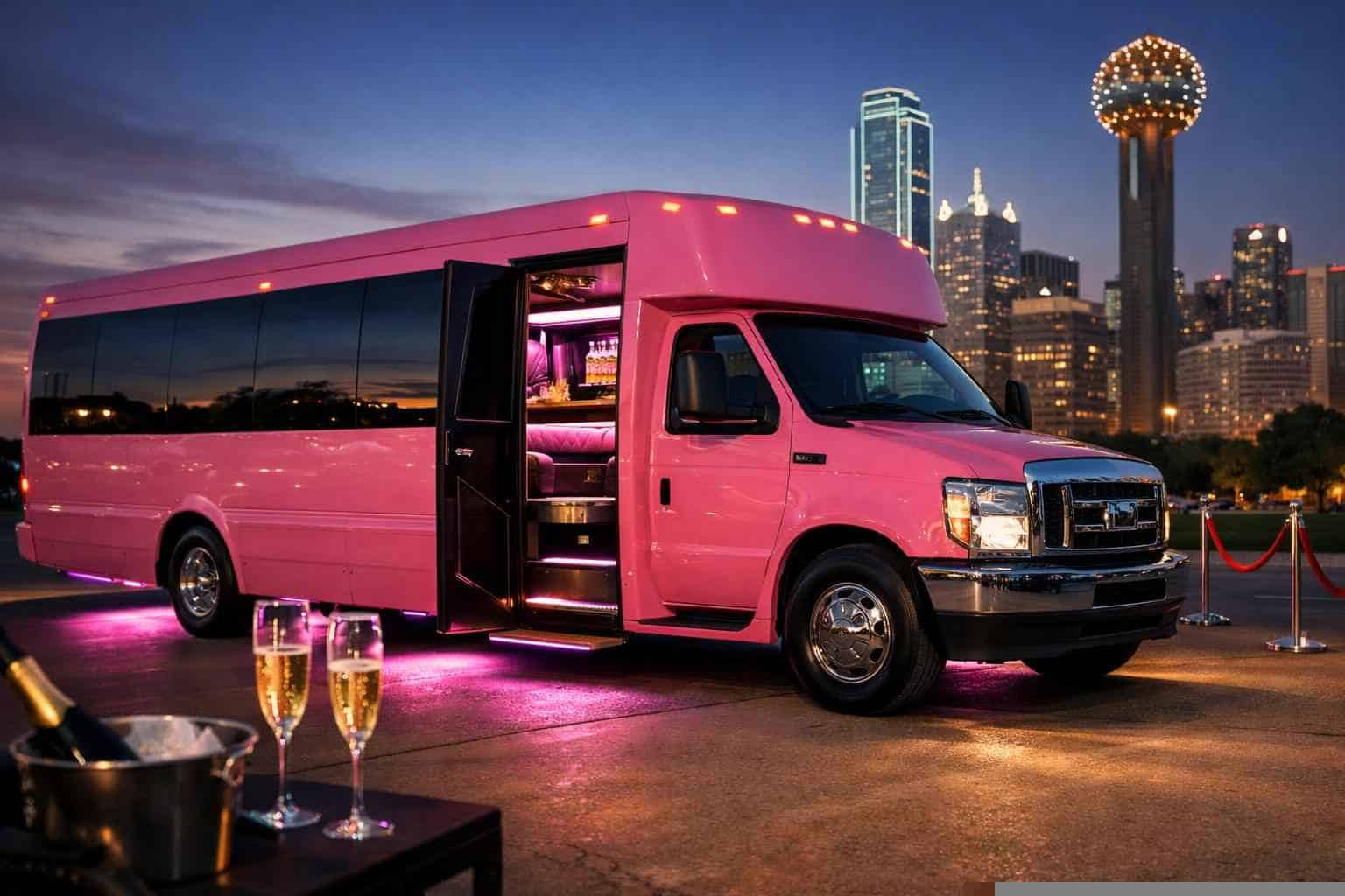 Pink Party Bus Service Lancaster TX