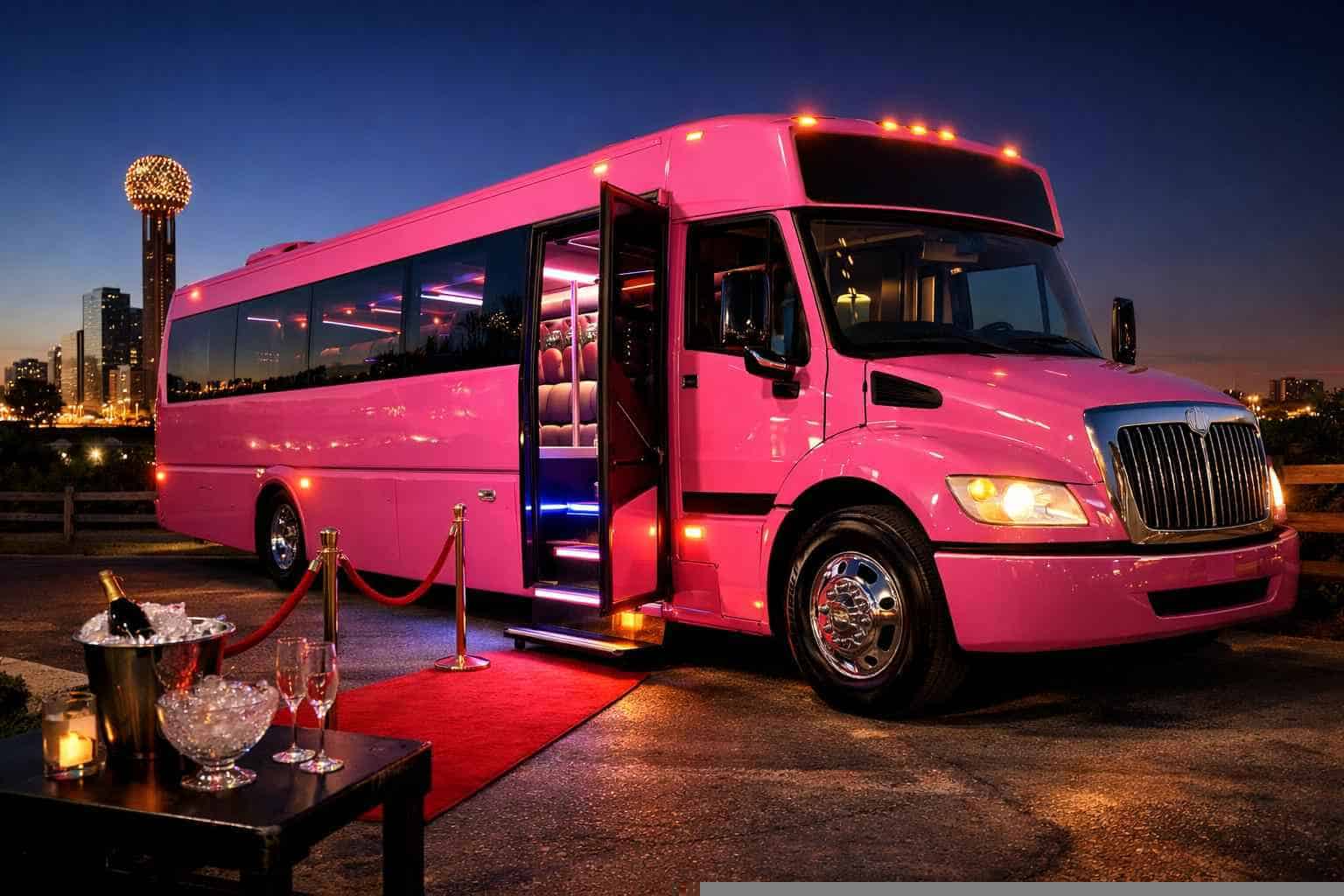 Pink Party Bus Service Mesquite TX