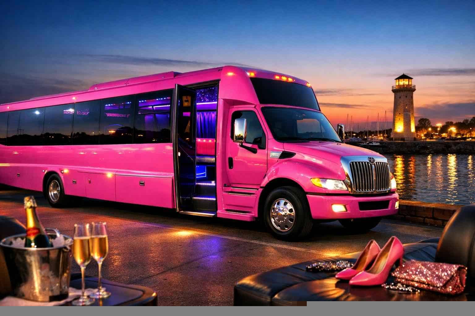 Pink Party Bus Service Rockwall TX