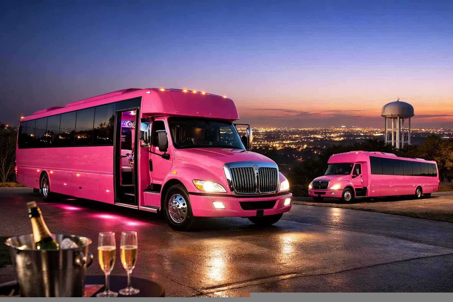 Pink Party Buses in Cedar Hill Texas