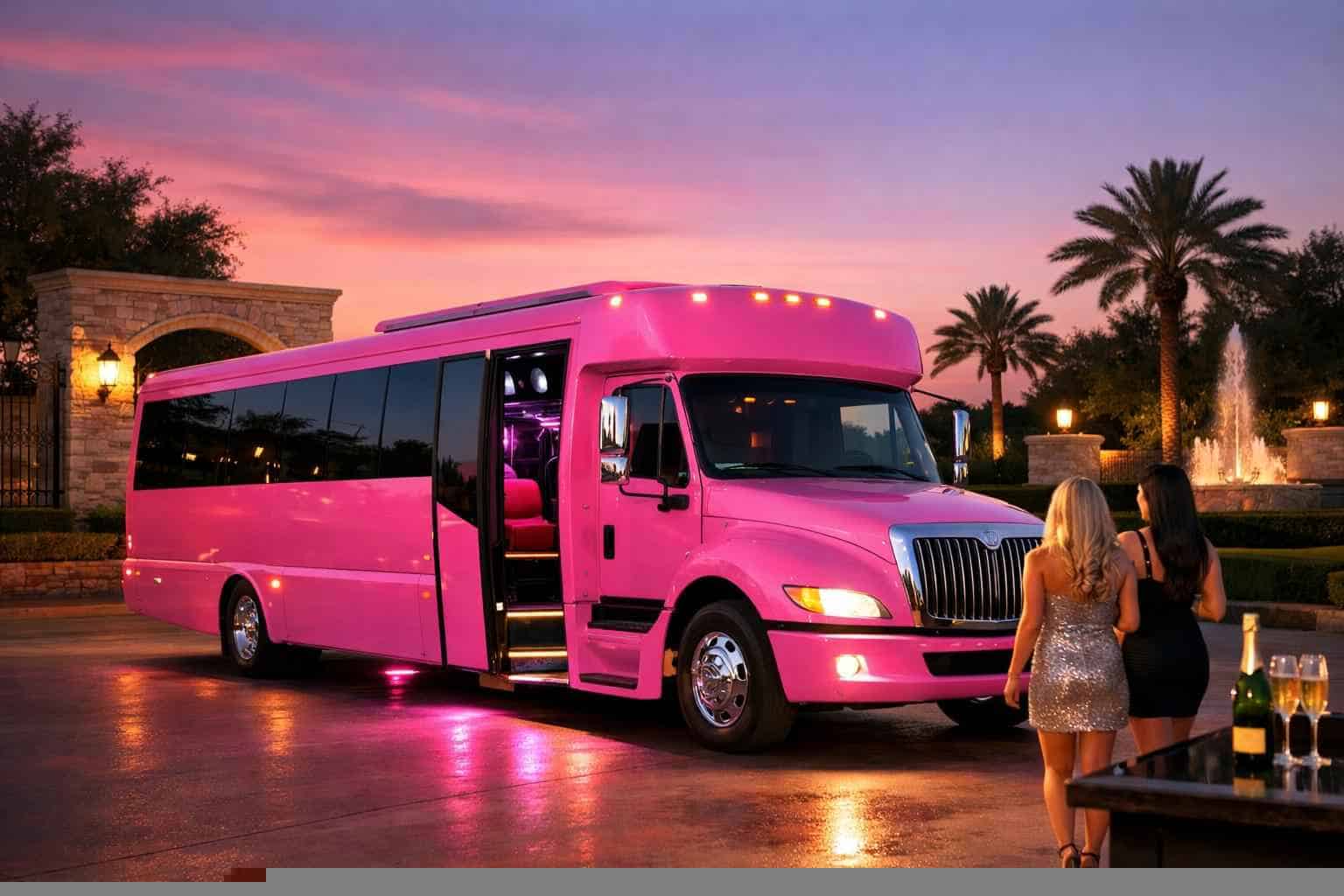 Pink Party Buses in Desoto Texas