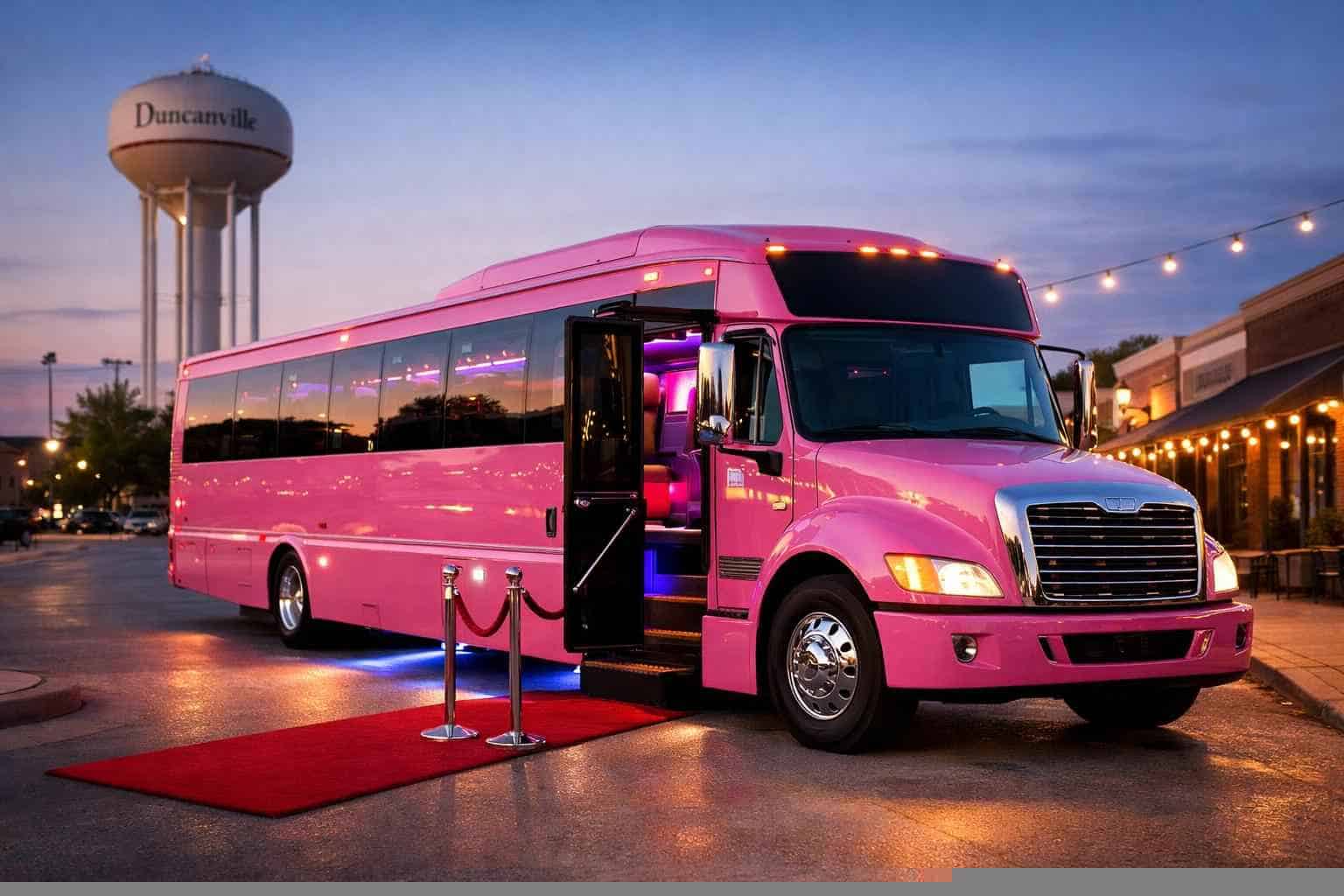 Pink Party Buses In Duncanville Texas