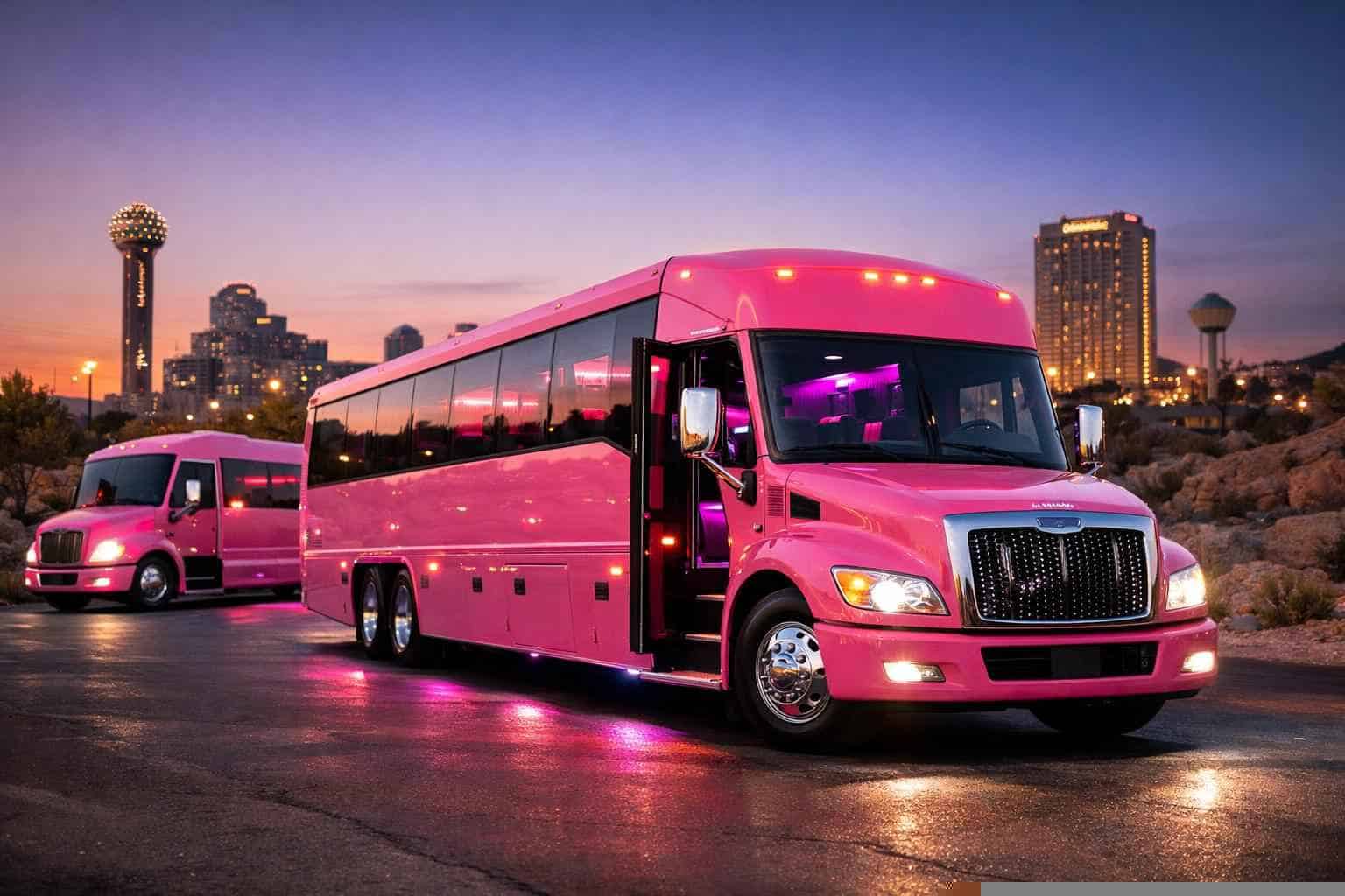 Pink Party Buses in Mesquite Texas