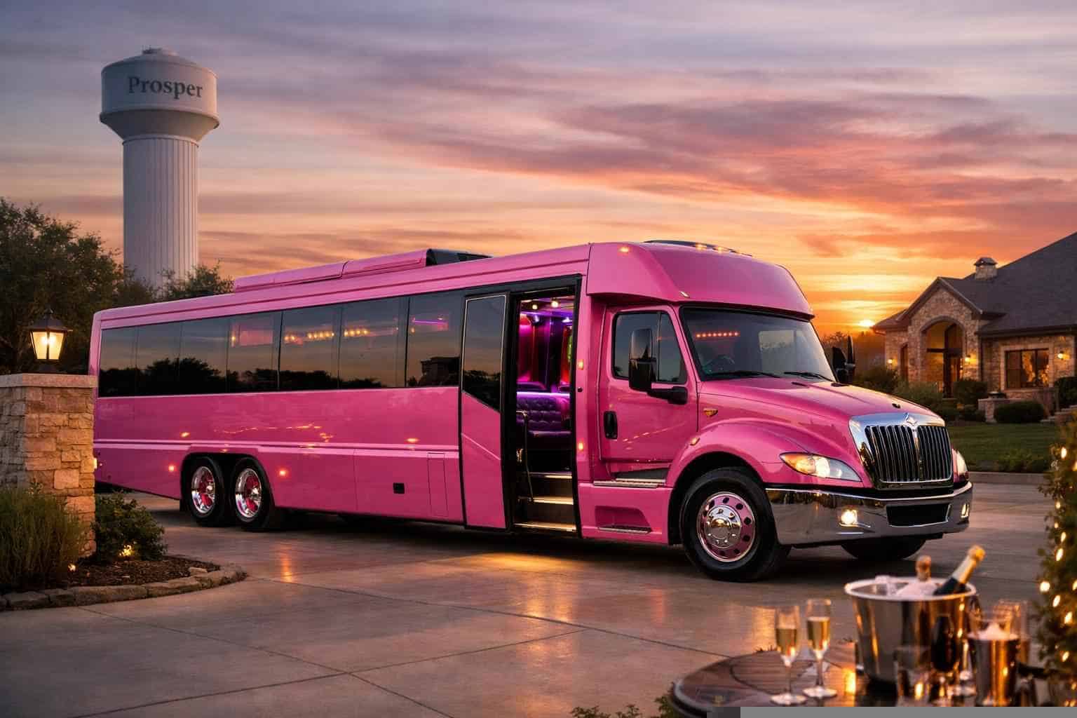 Pink Party Buses in Prosper Texas