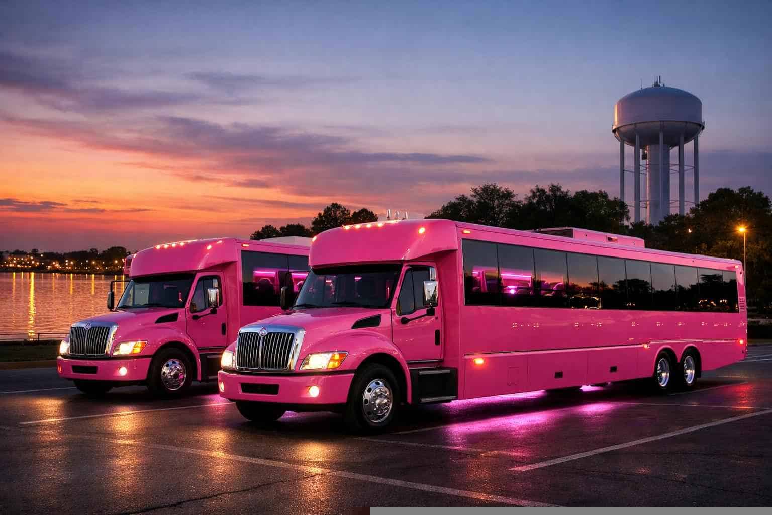 Pink Party Buses in Rowlett Texas