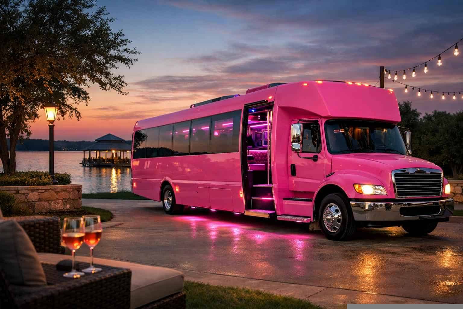 Pink Party Buses in Wylie Texas