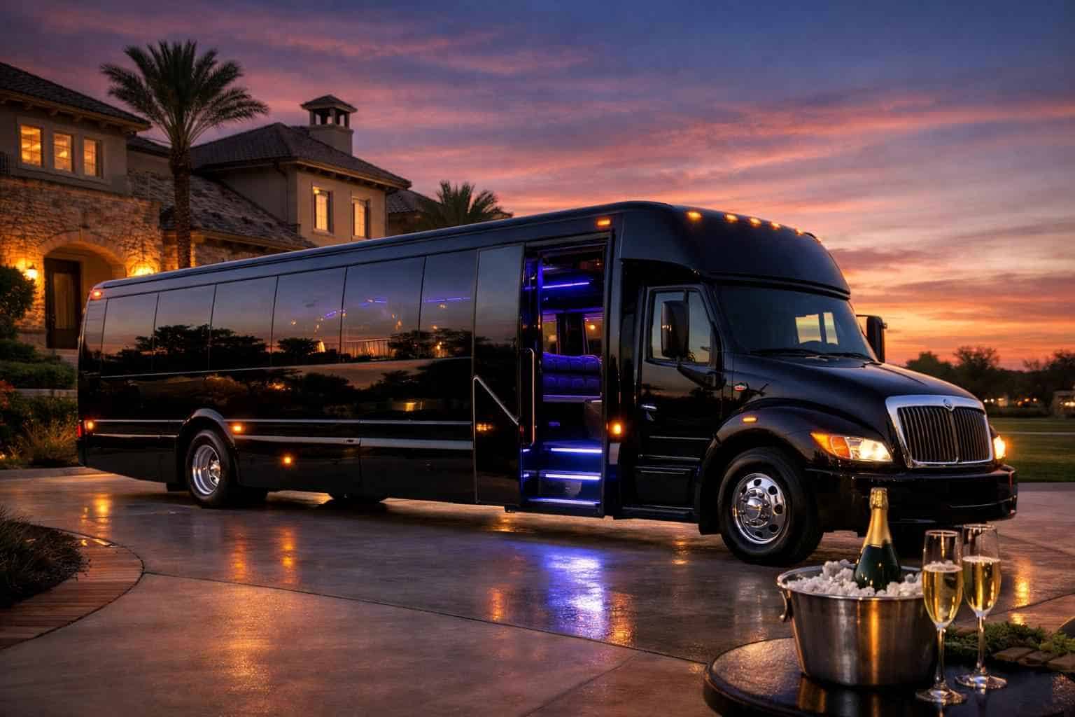 Prosper Texas Black Party Bus Rental