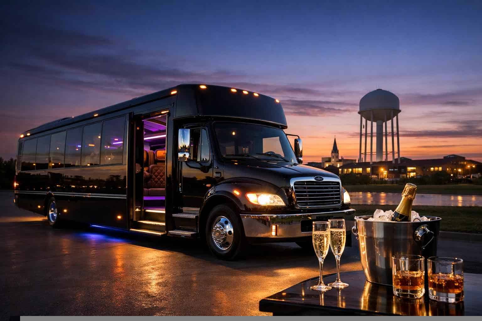 Sachse Texas Black Party Bus Rental