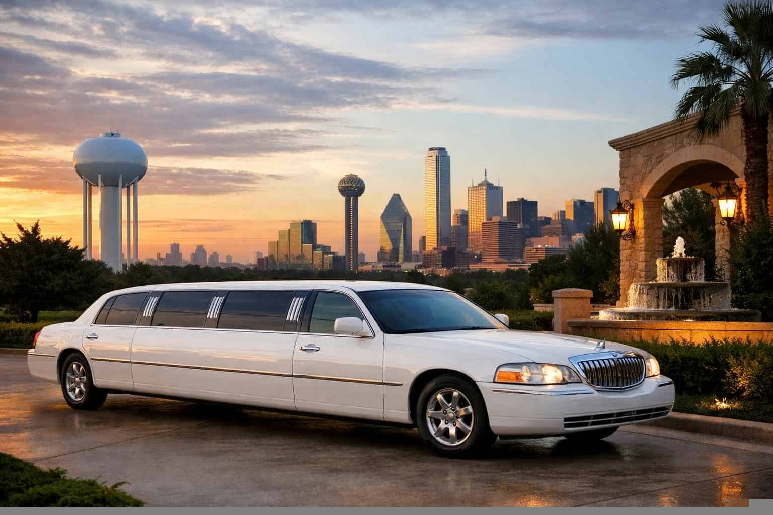 White Limo Rental Near Me DeSoto TX