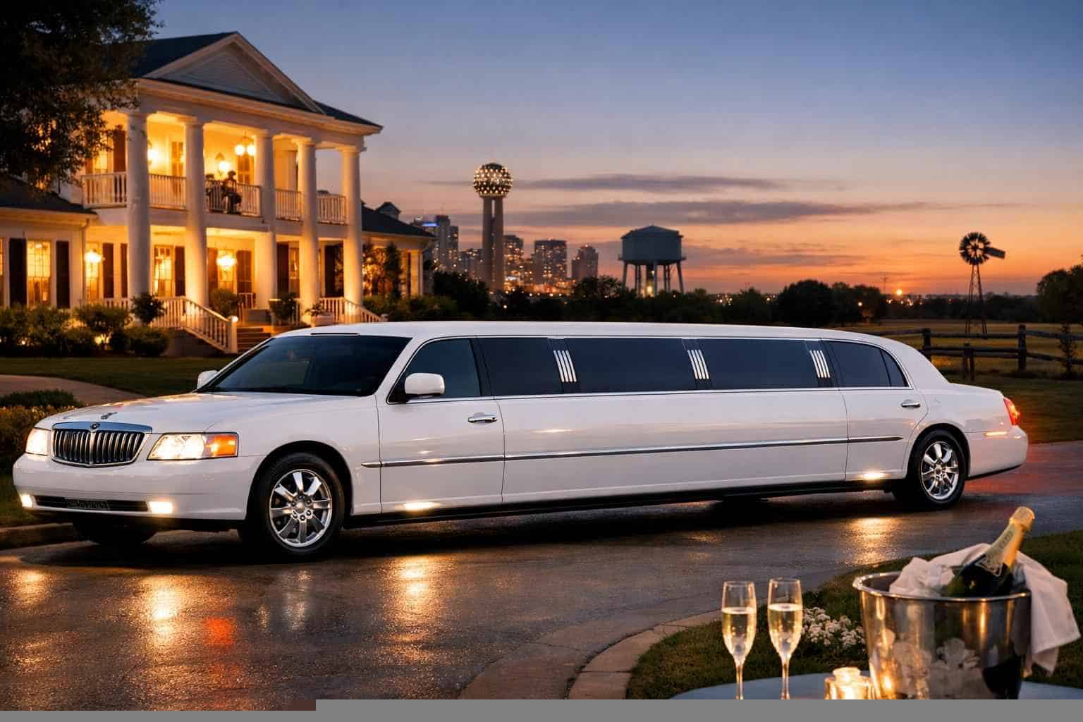 White Limo Rental Services in Lancaster Texas