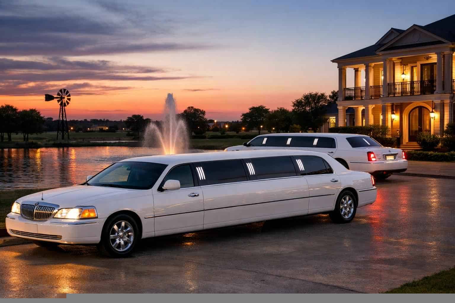 White Limousines in Grand Prairie Texas