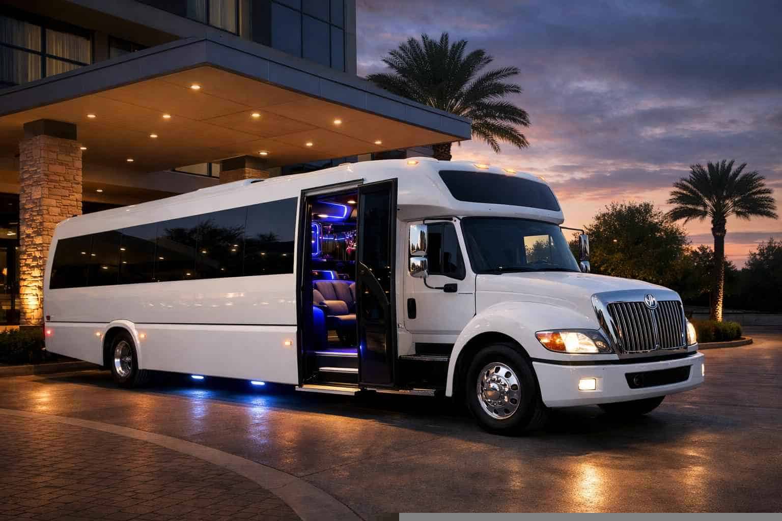 White Party Bus Rental DeSoto TX