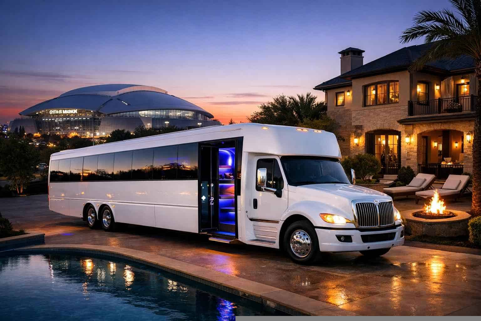 White Party Bus Rental Grand Prairie TX