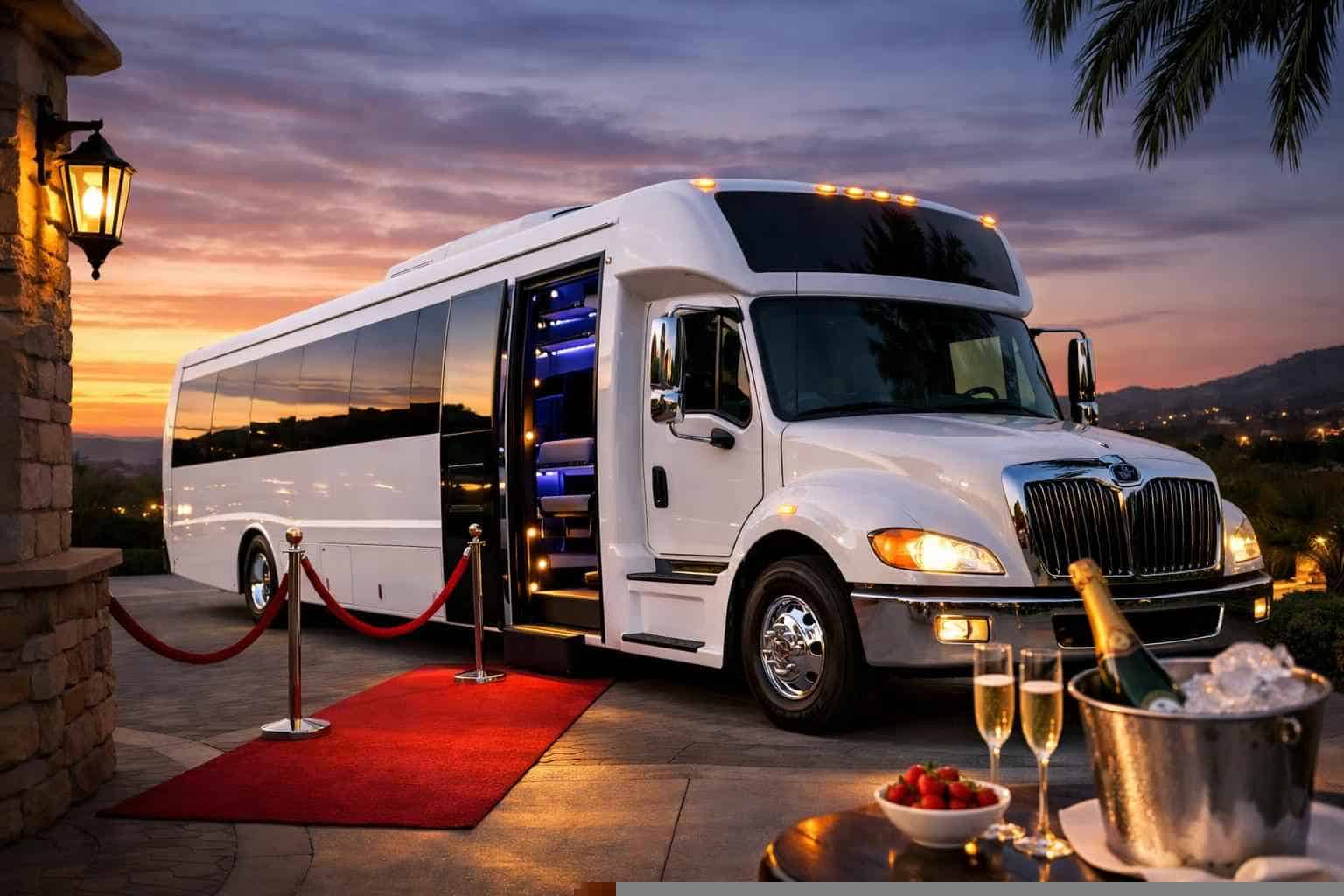White Party Bus Rental Near Me Cedar Hill TX