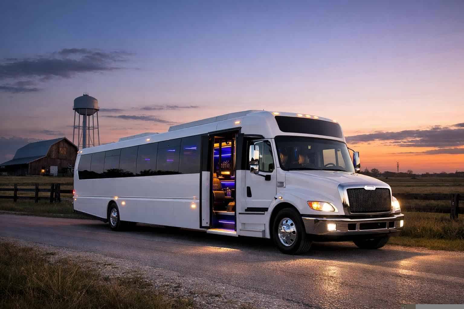 White Party Bus Rental Near Me Celina TX