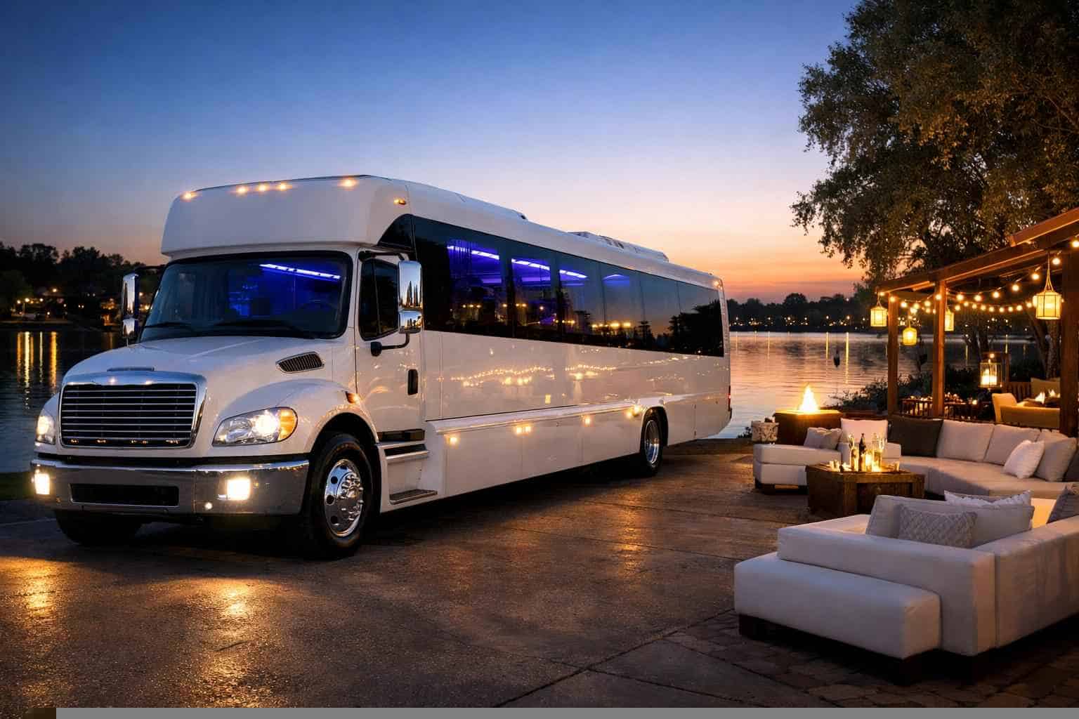 White Party Bus Rental Near Me Wylie TX
