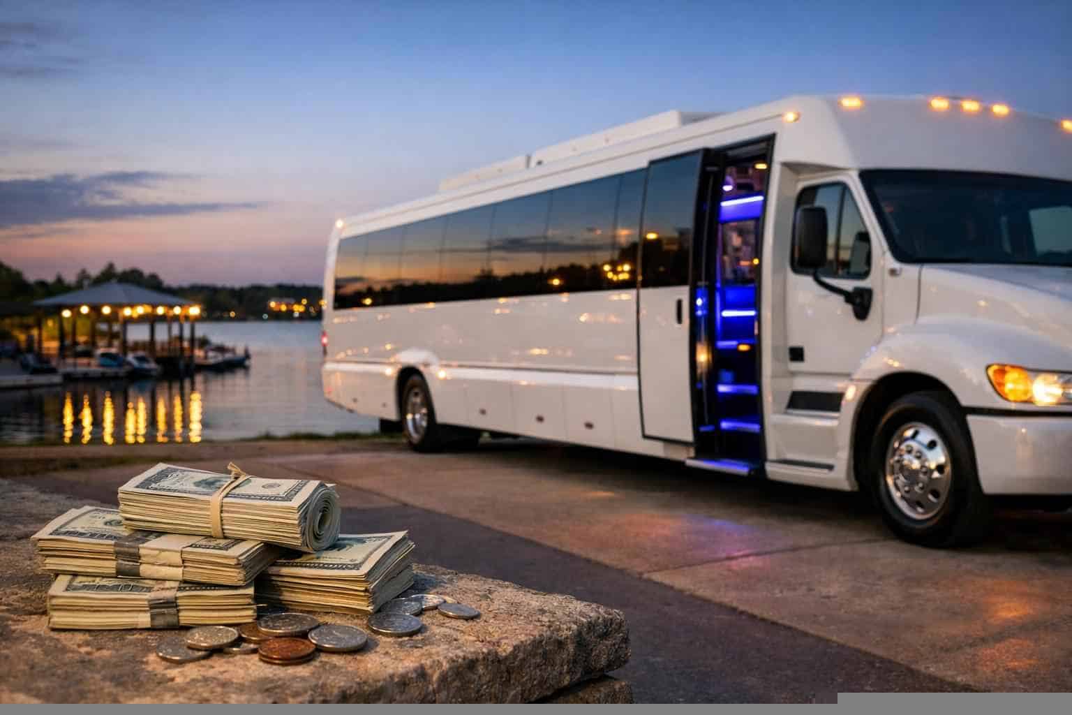 White Party Bus Rental Prices in Little Elm TX