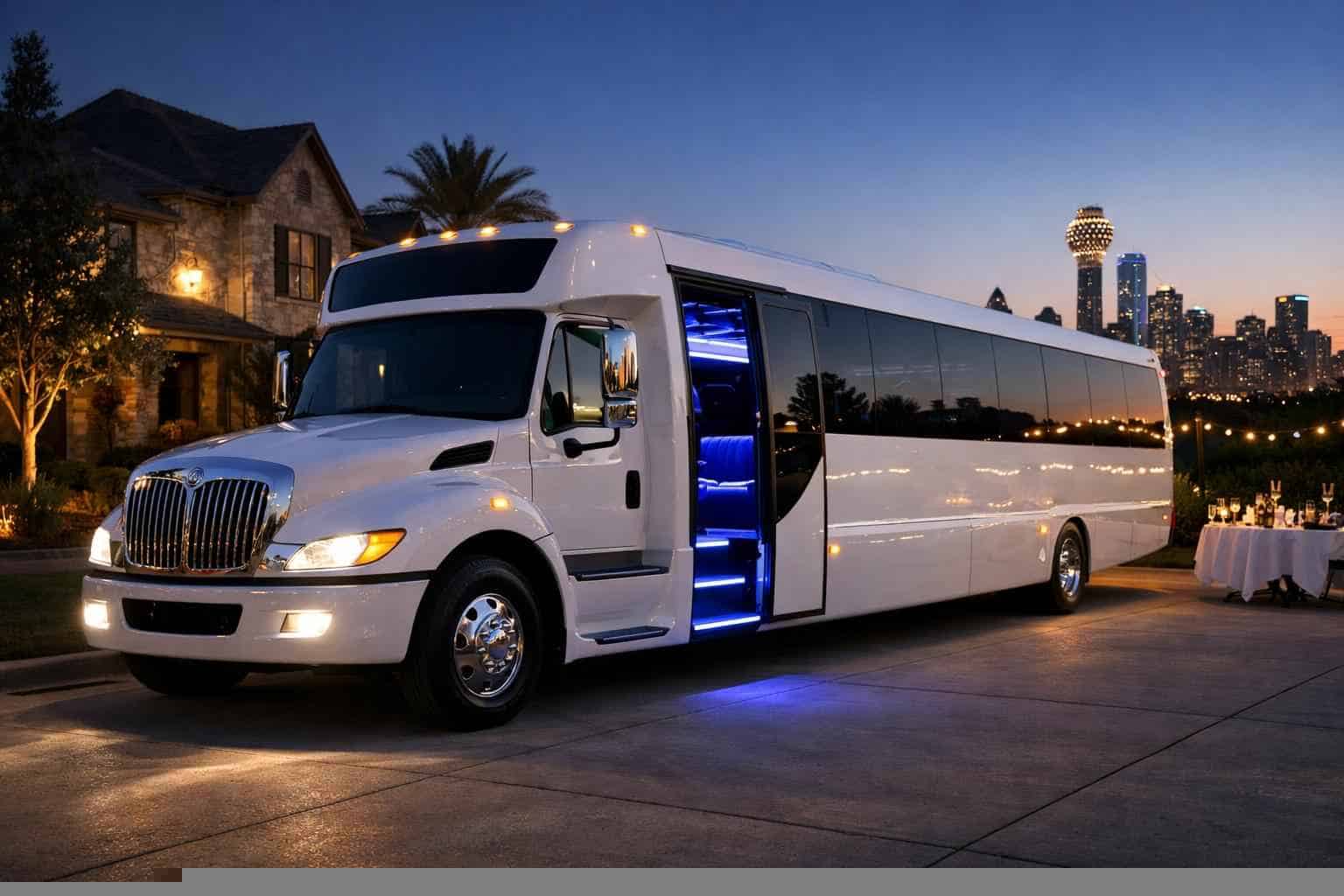 White Party Bus Rental Sachse TX