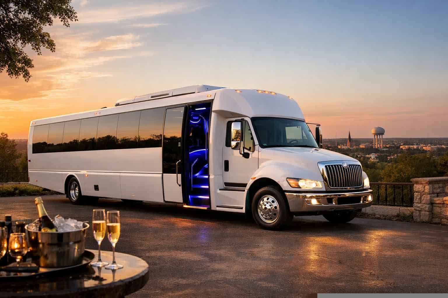 White Party Bus Rental Services in Cedar Hill Texas