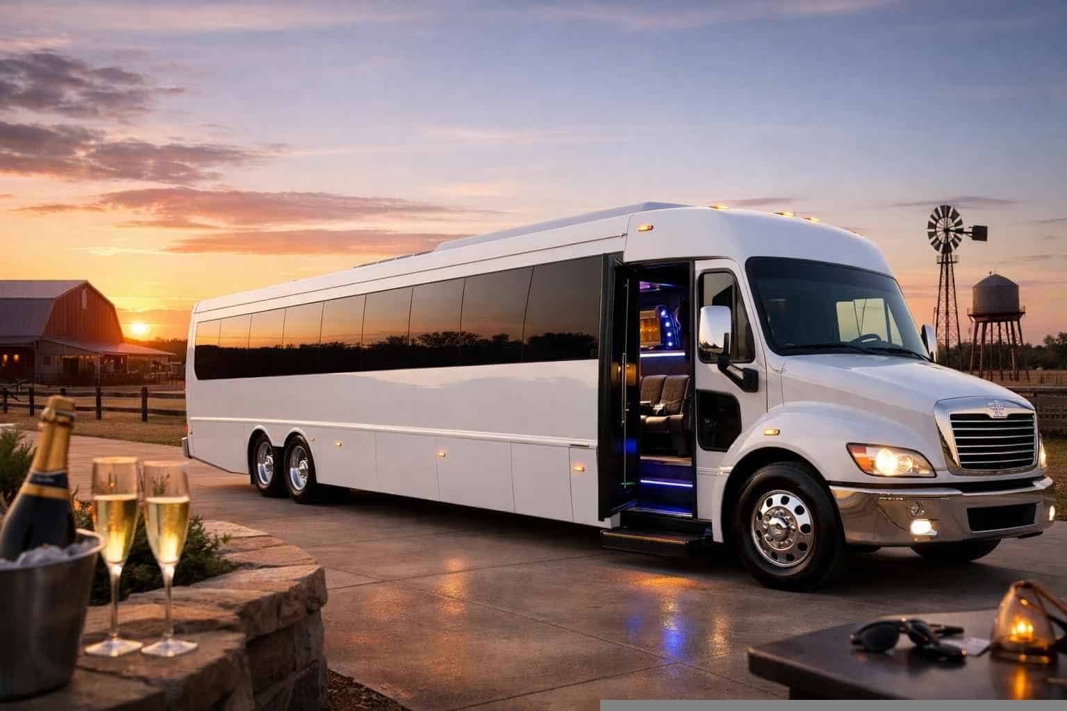 White Party Bus Rental Services In Celina Texas