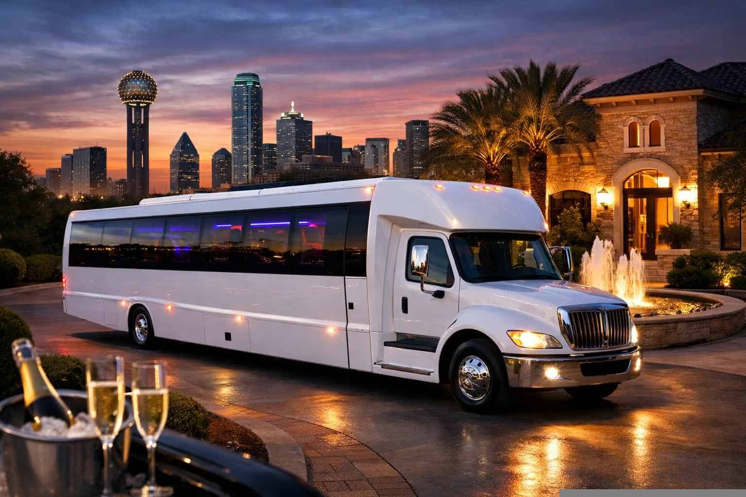 White Party Bus Rental Services in Duncanville Texas