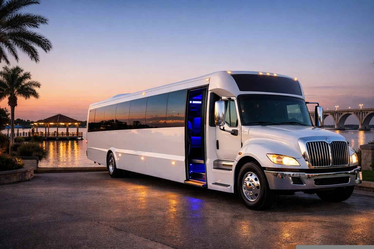 White Party Bus Rental Services in Rowlett Texas