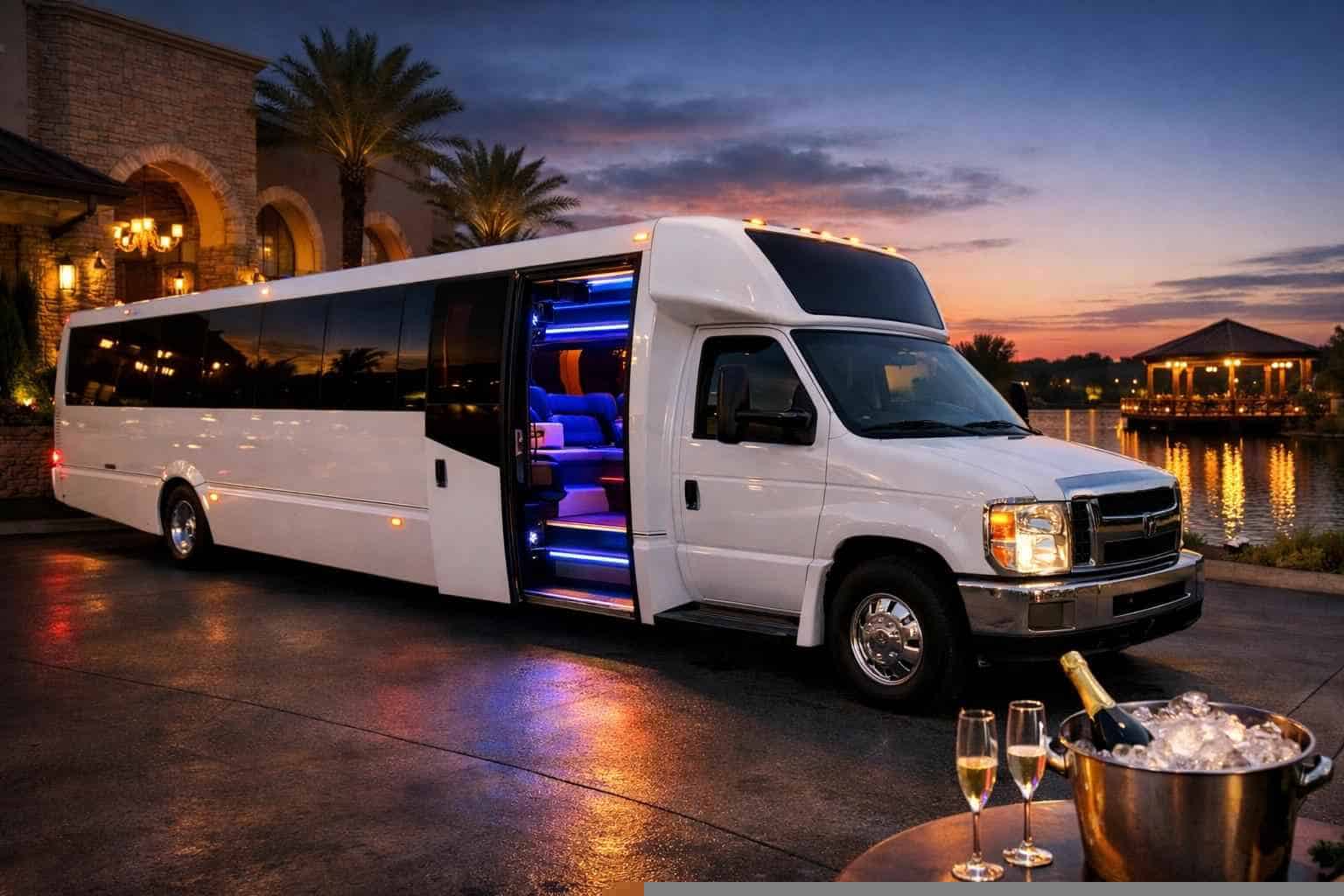 White Party Bus Rental Wylie TX
