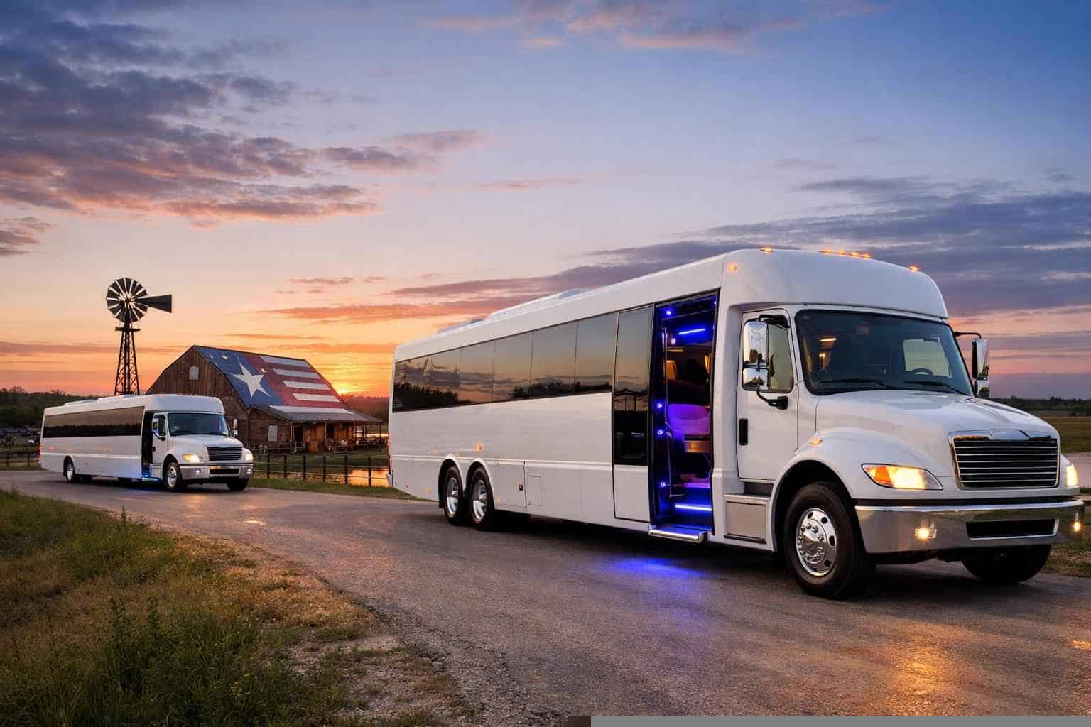 White Party Buses in Celina Texas